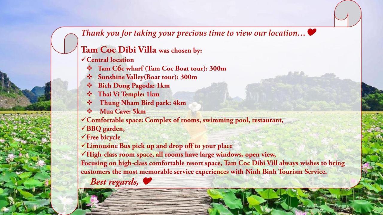 Tam Coc Dibi Villa Ninh Binh Exterior foto
